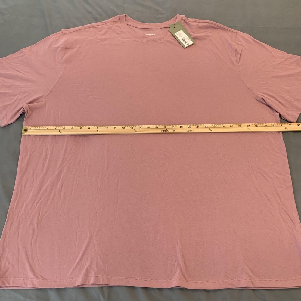 Goodfellow Shirt Mens 4XL Old Rose Every Wear Tee Pink Short Sleeve Casual Soft‎ - Picture 5 of 8